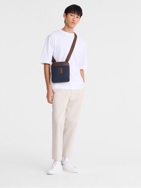 Longchamp BOXFORD XS CROSSBODY BAG Brown Recycled Canvas